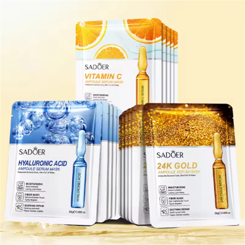 15pcs 24K Gold Hyaluronic Acid Face Mask Facial Firming Moisturizing Hydrating Brightening Facial Masks Skin Care Products
15pcs 24K Gold Hyaluronic Acid Face Mask Facial Firming Moisturizing Hydrating Brightening Facial Masks Skin Care Products