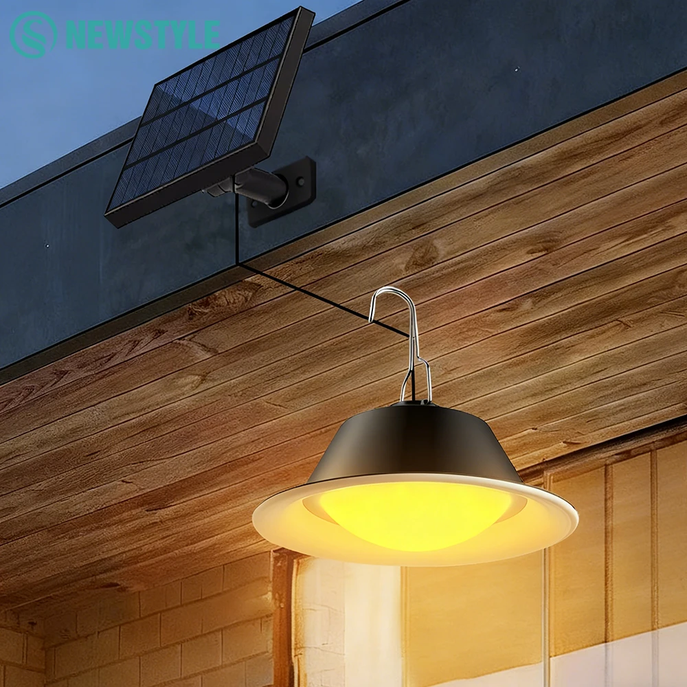 Solar Pendant Light Outdoor IP65 Waterproof Solar Powered Shed Lights Timer Lighting 5 Dimmable Hanging Light For Barn Gazebo
Solar Pendant Light Outdoor IP65 Waterproof Solar Powered Shed Lights Timer Lighting 5 Dimmable Hanging Light For Barn Gazebo