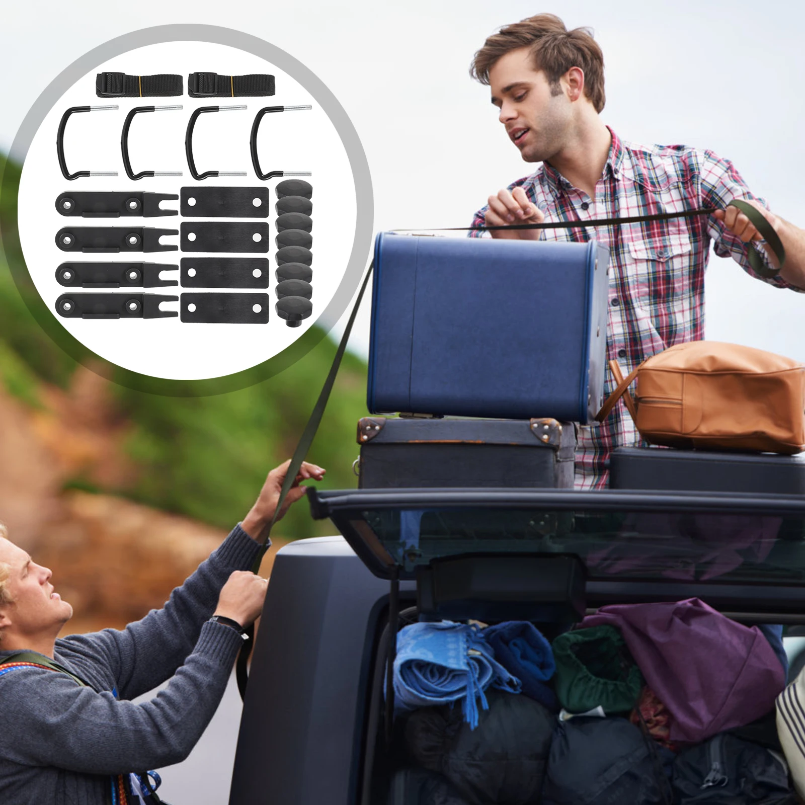 U-bolt Accessories Roof Rack Mounting Kit Brackets Fitting Car Van U Clips Installation Lock Nuts Cargo Carrier Bolts Storage
U-bolt Accessories Roof Rack Mounting Kit Brackets Fitting Car Van U Clips Installation Lock Nuts Cargo Carrier Bolts Storage