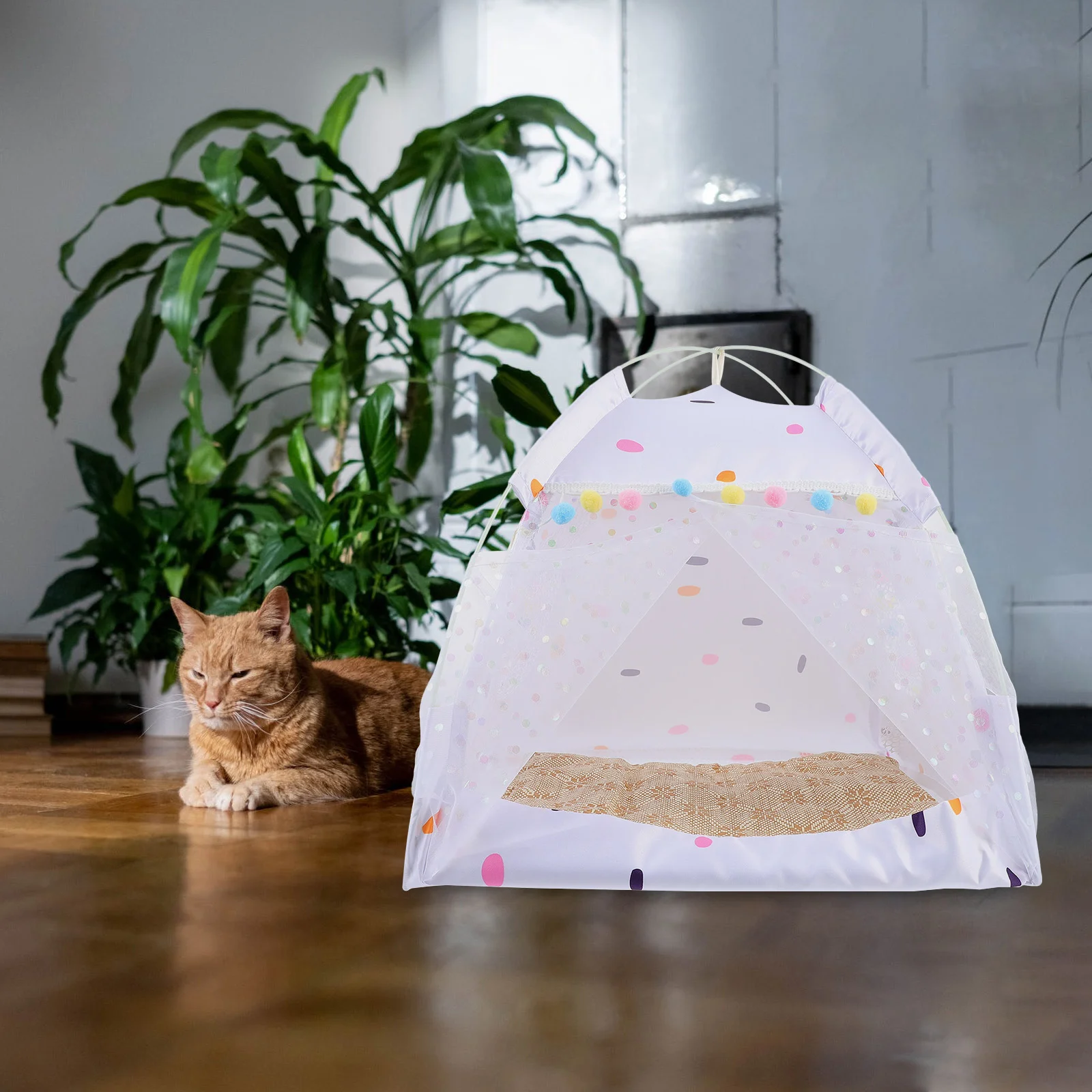 Pet Tent Breathable Bed Nest Small Dog Play House Cat Summer Supply Waterproof Polyester with Pad Patio
Pet Tent Breathable Bed Nest Small Dog Play House Cat Summer Supply Waterproof Polyester with Pad Patio