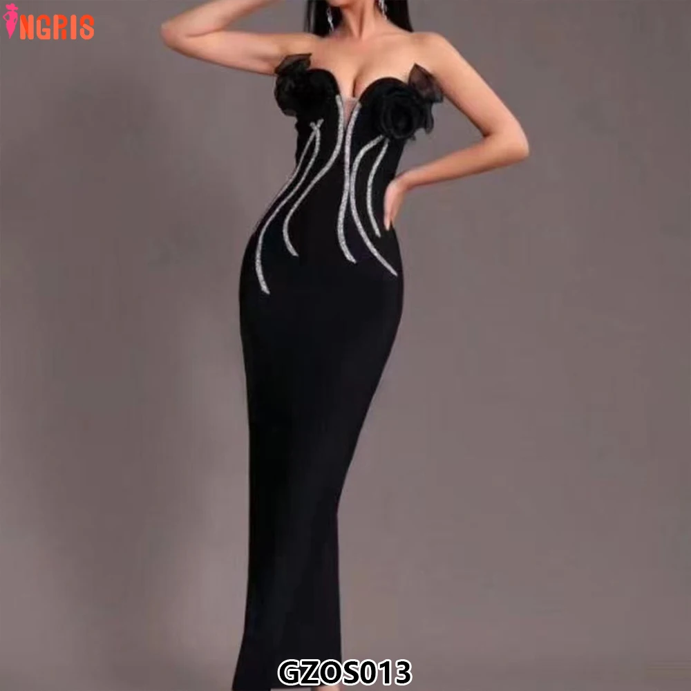 2025 Women's Summer Fashion Sexy Decorative Flower Diamond Strip Top Dress Fashion Sweet Party Bandage Dress-GZOS013 
2025 Women's Summer Fashion Sexy Decorative Flower Diamond Strip Top Dress Fashion Sweet Party Bandage Dress-GZOS013