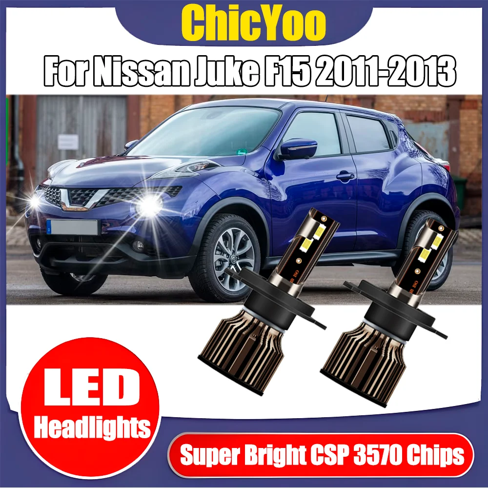 2PCS Plug and Play Car Headlamps 6500K White H4 High Low Beam LED Headlights 3570 CSP Chips 12V For Nissan Juke F15 2011-2013
2PCS Plug and Play Car Headlamps 6500K White H4 High Low Beam LED Headlights 3570 CSP Chips 12V For Nissan Juke F15 2011-2013
