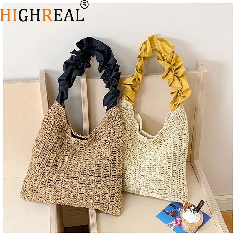 Women's Hollow Beach Woven Bag Vacation Niche Shoulder Bag Leisure Style Straw Bag New Pleated Hand-held Commuter
Women's Hollow Beach Woven Bag Vacation Niche Shoulder Bag Leisure Style Straw Bag New Pleated Hand-held Commuter