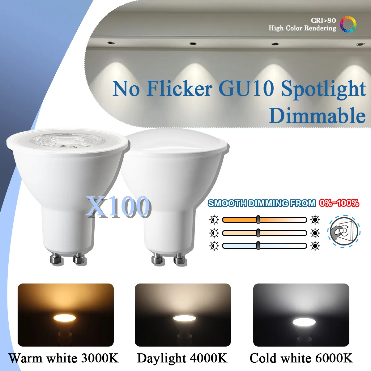 100PCS LED Spot Bulb GU10 3W-9W Dimmable 38° 120degree Lighting Warm Cool White LED Light Bulbs GU10 Base for Appliance Dimming
100PCS LED Spot Bulb GU10 3W-9W Dimmable 38° 120degree Lighting Warm Cool White LED Light Bulbs GU10 Base for Appliance Dimming