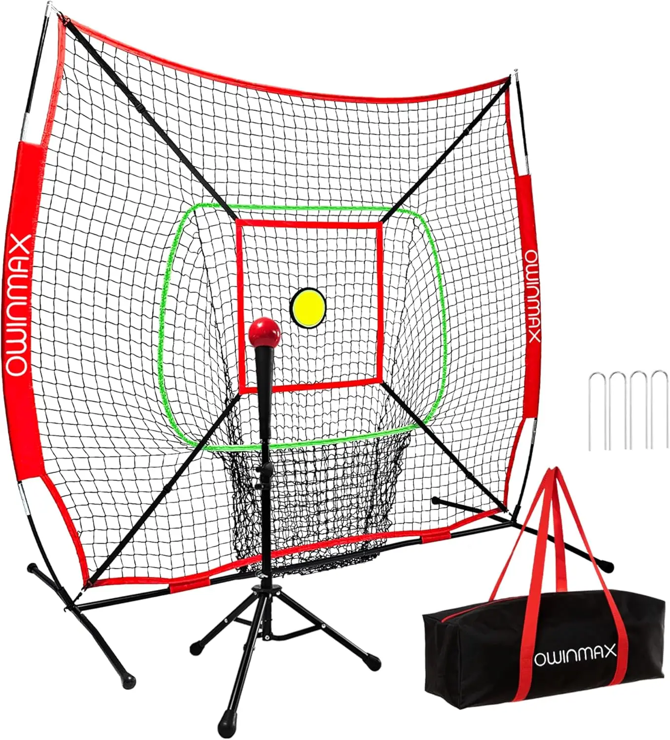Baseball & Softball Training Net 6x6FT with Batting Tee, Strike Zone Target, Portable Design for Kids
Baseball & Softball Training Net 6x6FT with Batting Tee, Strike Zone Target, Portable Design for Kids