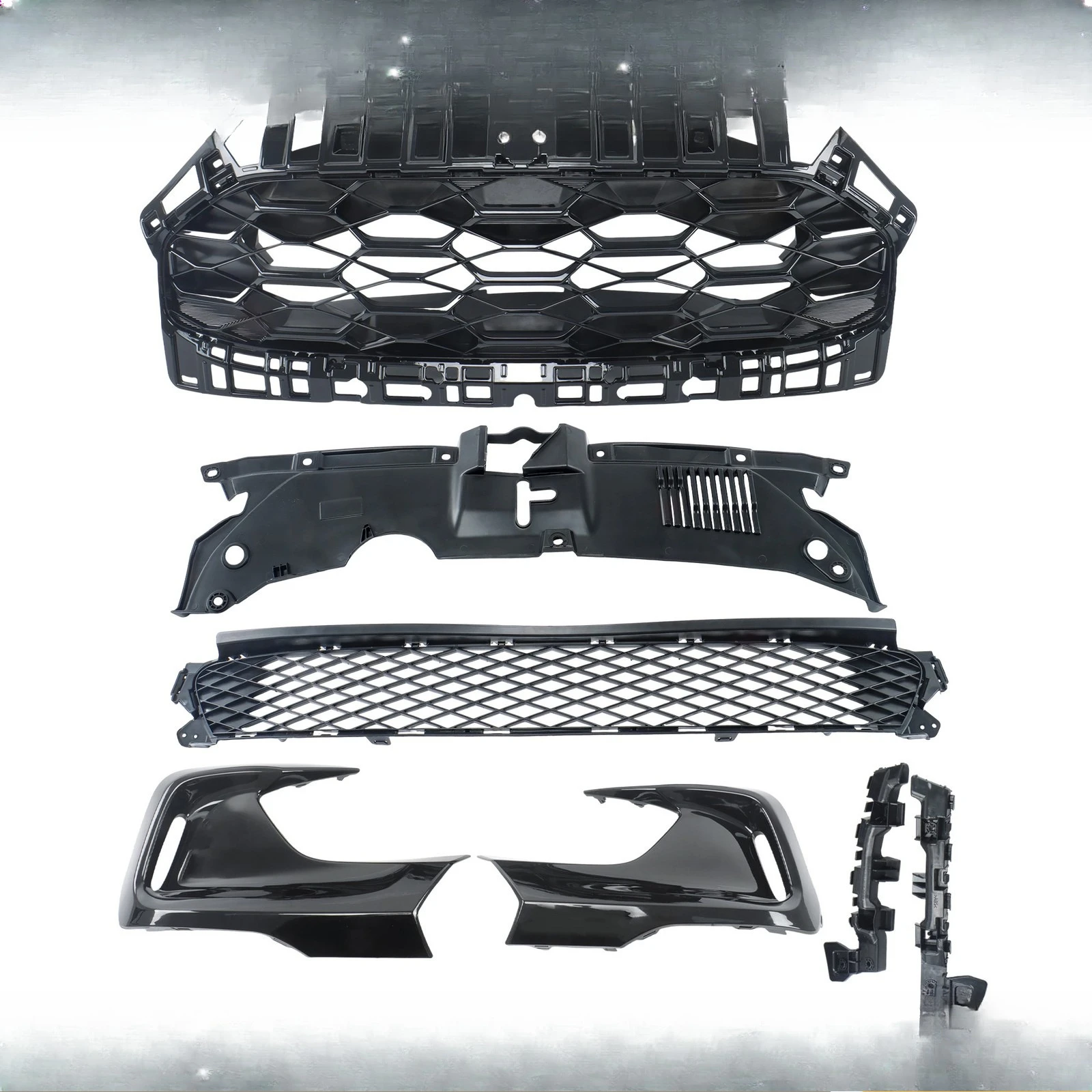 ABS Gloss Black Upper+Lower Grill Kit & Radiator Foglight Cover For HRV 2023-25
ABS Gloss Black Upper+Lower Grill Kit & Radiator Foglight Cover For HRV 2023-25