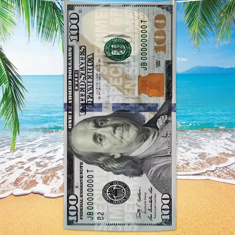 Multifunctional Dollar Style Beach Towel Printed Beach Bath Towel Quick-Dry Swimming Towel Fitness Swimming Beach Vacation
Multifunctional Dollar Style Beach Towel Printed Beach Bath Towel Quick-Dry Swimming Towel Fitness Swimming Beach Vacation