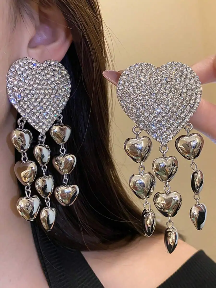 Heart Shaped Crystal Drop Earrings For Women Trendy Exaggerated Fashion Party Wedding Jewelry
Heart Shaped Crystal Drop Earrings For Women Trendy Exaggerated Fashion Party Wedding Jewelry
