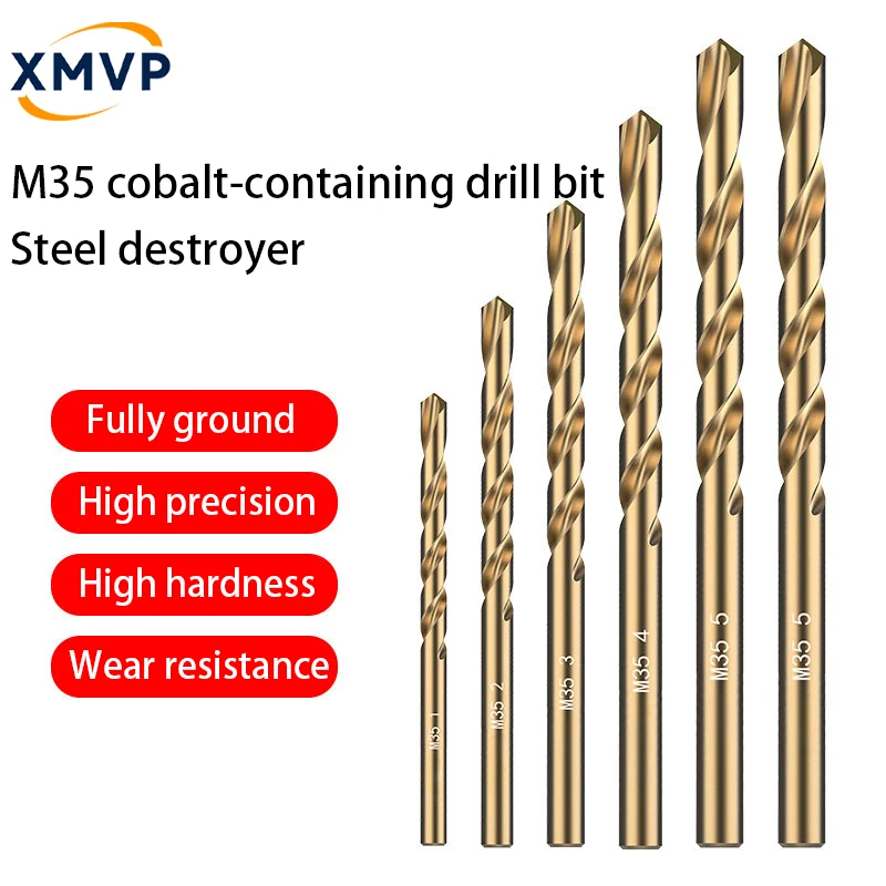 M35 Cobalt Twist Drill Bit for Stainless Steel, Special Electric Drill with Straight Handle, Metal Iron Aluminum Alloy Hole Punc
M35 Cobalt Twist Drill Bit for Stainless Steel, Special Electric Drill with Straight Handle, Metal Iron Aluminum Alloy Hole Punc