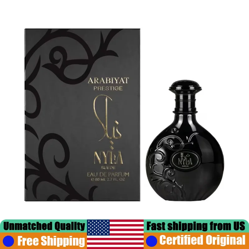 Arabiyat Prestige Nyla Suede Eau de Parfum Spray 2.7 Oz Premium Arabian Perfumes Lasting Luxury Leather Gourmand Unisex Cologne
Arabiyat Prestige Nyla Suede Eau de Parfum Spray 2.7 Oz Premium Arabian Perfumes Lasting Luxury Leather Gourmand Unisex Cologne