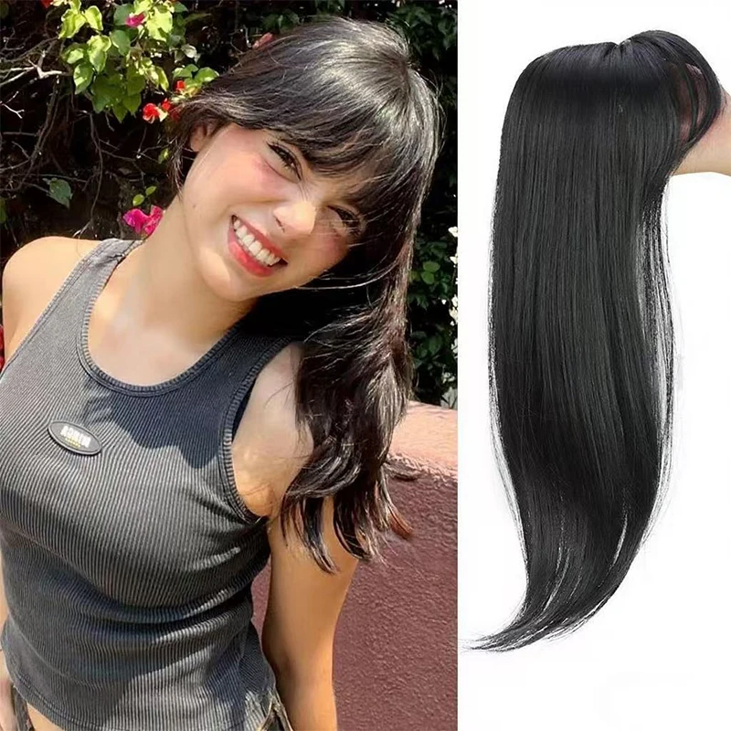 Synthetic Hair Topper with Bangs 360° 3D Cover Toppers for Women Hair Pieces for Women with Thinning Hair Clip in Bangs Topper
Synthetic Hair Topper with Bangs 360° 3D Cover Toppers for Women Hair Pieces for Women with Thinning Hair Clip in Bangs Topper