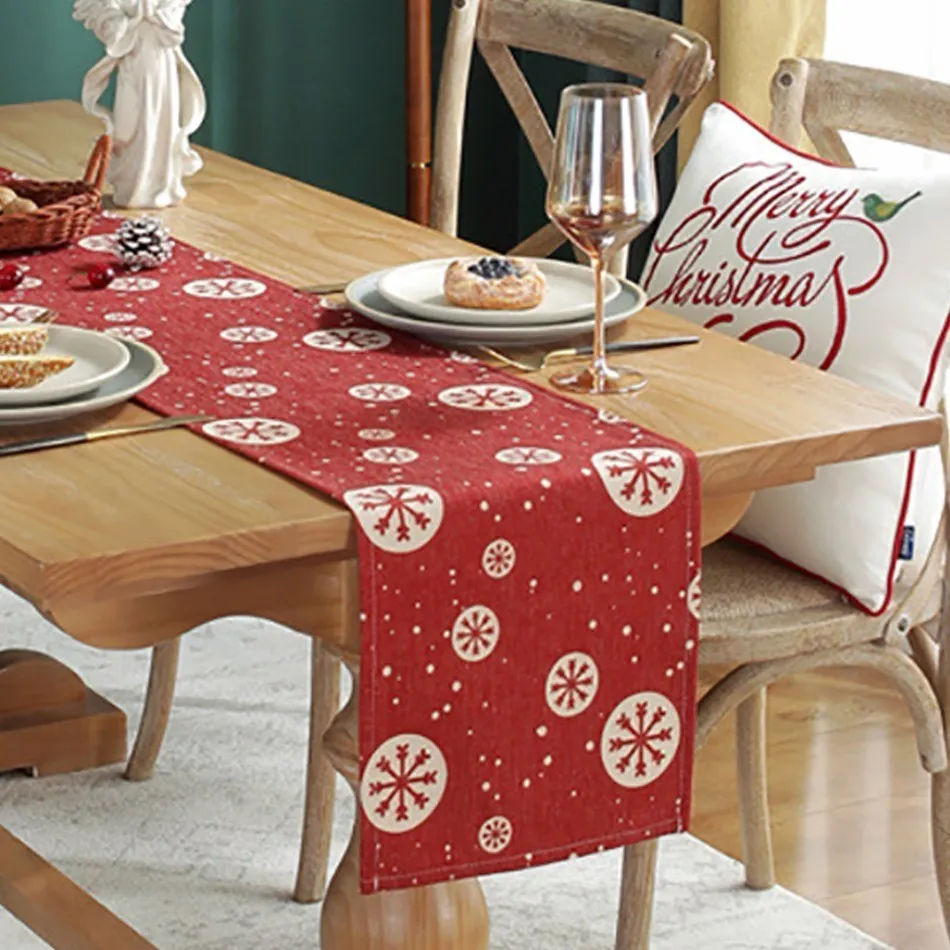 Christmas Decorations Table Runners Xmas Tree Red Snowflake Printed Coffe Dining Table Runner Tablecloth Cover Mat Home Decor
Christmas Decorations Table Runners Xmas Tree Red Snowflake Printed Coffe Dining Table Runner Tablecloth Cover Mat Home Decor