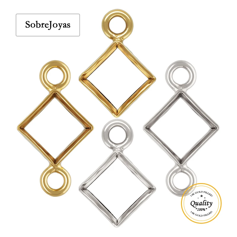 14K Gold Filled Bezel Connectors, Gold Filled Stone Setting Connector, Gold Square Bezel Setting, Bezel Setting Charm
14K Gold Filled Bezel Connectors, Gold Filled Stone Setting Connector, Gold Square Bezel Setting, Bezel Setting Charm