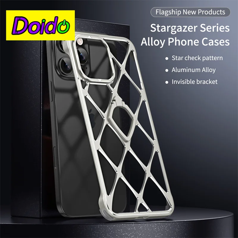 Alloy Phone Case For iPhone 16 Pro Max 15 14Pro 13 Adjustable Ring Stand Metal Heat DissipationCover
Alloy Phone Case For iPhone 16 Pro Max 15 14Pro 13 Adjustable Ring Stand Metal Heat DissipationCover