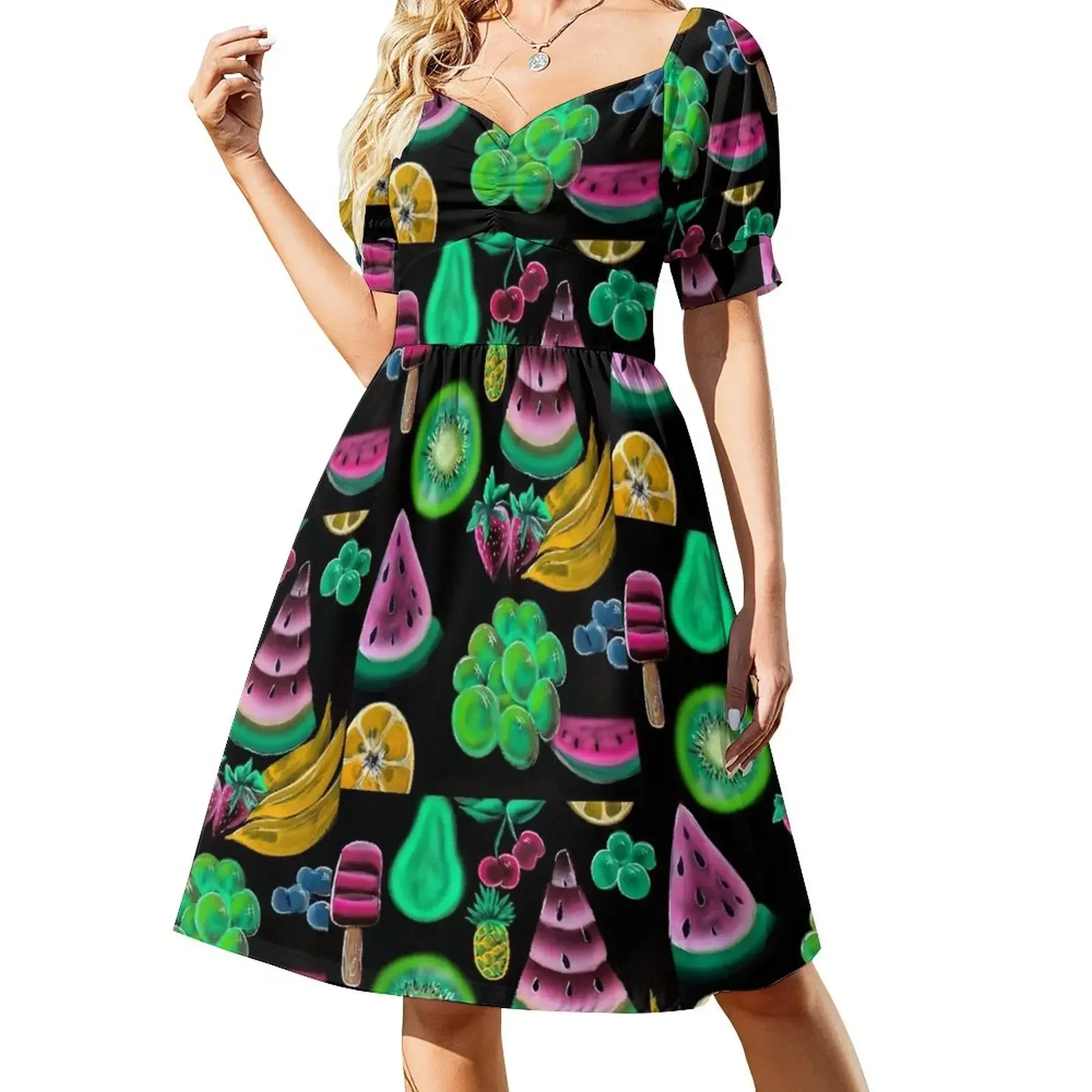 Tutti Fruity Short-Sleeved Dress Clothing female Party dresses for women Long dress woman beach outfits for women
Tutti Fruity Short-Sleeved Dress Clothing female Party dresses for women Long dress woman beach outfits for women