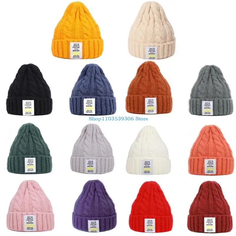 400A Unisex Winter Chunky Cable Knit Beanie Cap Solid Color Letters Label Skull Hat
400A Unisex Winter Chunky Cable Knit Beanie Cap Solid Color Letters Label Skull Hat