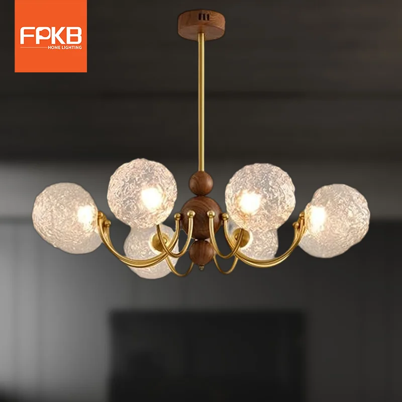 Retro style living room, dining room, bedroom, transparent glass ball pendant light, imitation iron walnut color lighting
Retro style living room, dining room, bedroom, transparent glass ball pendant light, imitation iron walnut color lighting