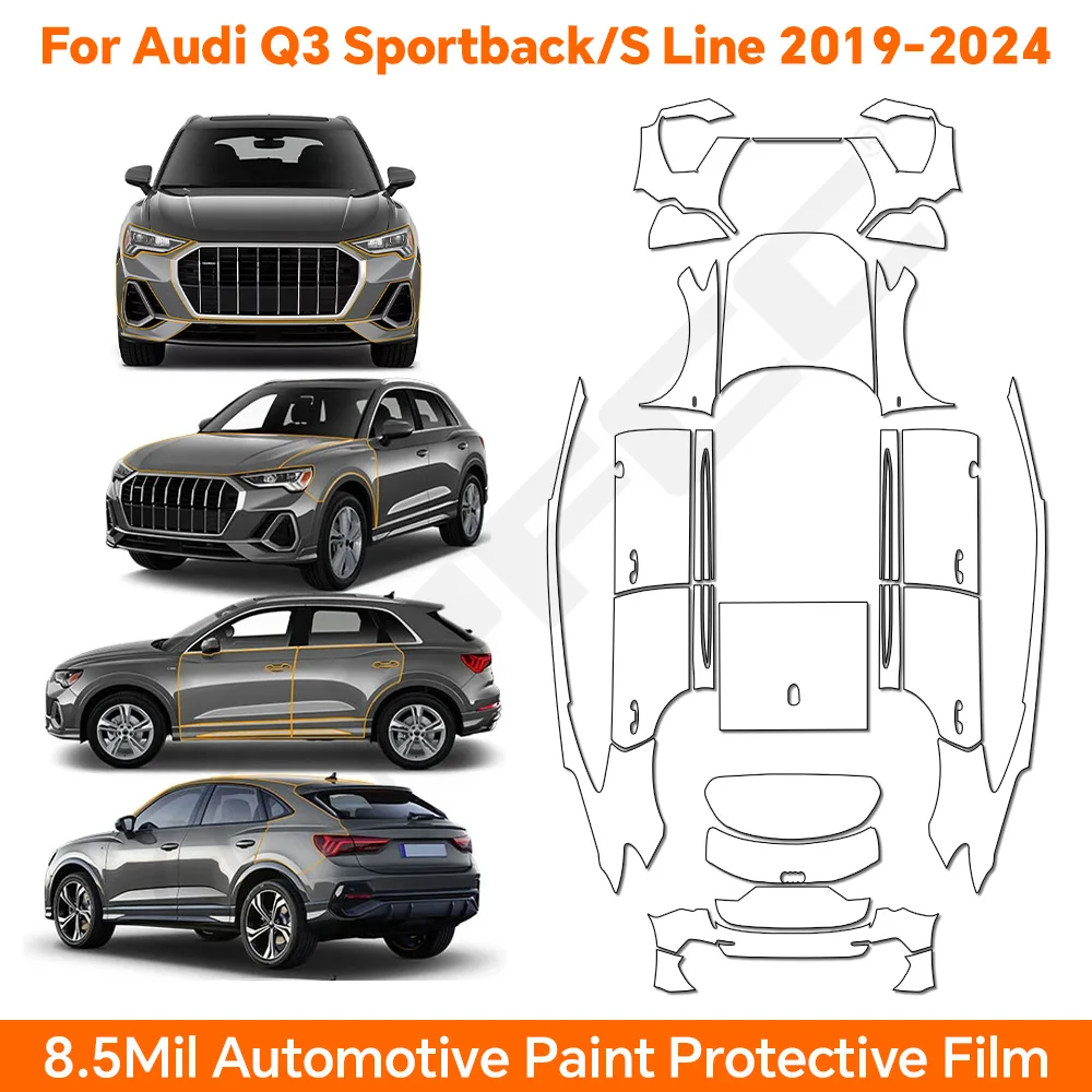 PPF For Audi Q3 Sportback S Line 2019-2024 Anti-Scratch TPU Paint Protection Film Car Body Pre-cut Clear Bra Resistant Invisible
PPF For Audi Q3 Sportback S Line 2019-2024 Anti-Scratch TPU Paint Protection Film Car Body Pre-cut Clear Bra Resistant Invisible
