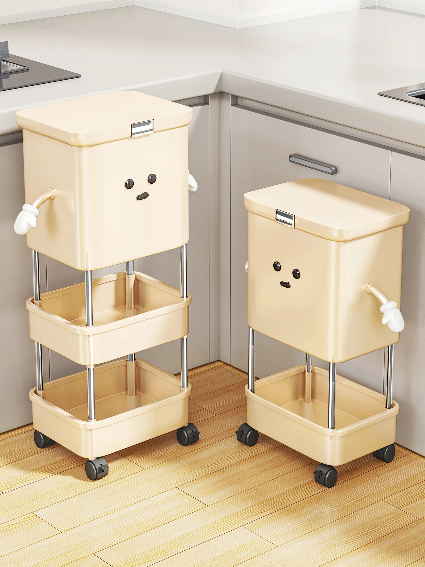 Kitchen Storage Rack Vegetable Rice Tub Spice Storage Cabinet Mobile Roller Stand Organizer Essential Home Organization Tool
Kitchen Storage Rack Vegetable Rice Tub Spice Storage Cabinet Mobile Roller Stand Organizer Essential Home Organization Tool