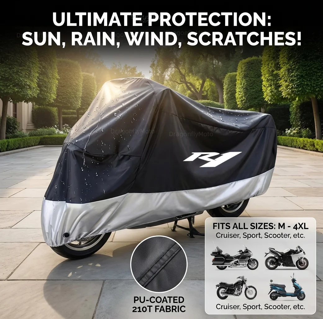 For YAMAHA YZFR1 YZF R1 All Season Motorcycle Cover Silver Black Waterproof Dustproof UV Protection with Lock Holes
For YAMAHA YZFR1 YZF R1 All Season Motorcycle Cover Silver Black Waterproof Dustproof UV Protection with Lock Holes