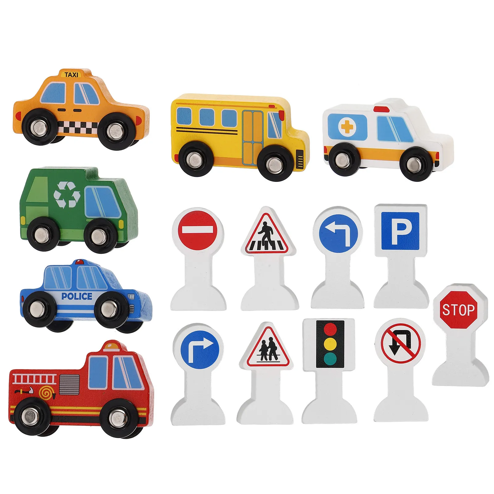 1Set Wooden Vehicles Playset for Children Educational Road Construction Traffic Signs Kids Cognitive Wood Car Set
1Set Wooden Vehicles Playset for Children Educational Road Construction Traffic Signs Kids Cognitive Wood Car Set
