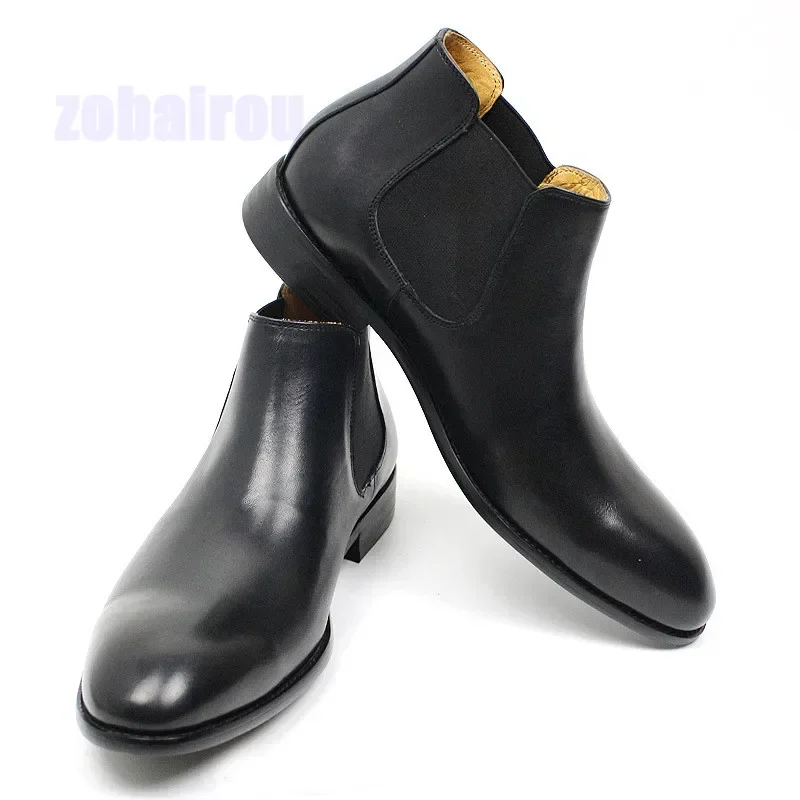 Men's Ankle Boots Classic Chelsea Boots Spring Autumn Winter Slip On Casual Cowhide Leather Low-Heel Men's Shoes Size 39-46
Men's Ankle Boots Classic Chelsea Boots Spring Autumn Winter Slip On Casual Cowhide Leather Low-Heel Men's Shoes Size 39-46