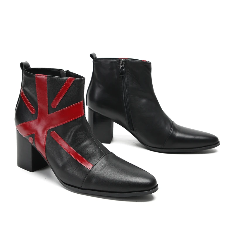 British Style Male Party Pointed Toe Shoes Business Office Short Boots Plus Size Zipper Cow Leather High Heel Ankle Boots
British Style Male Party Pointed Toe Shoes Business Office Short Boots Plus Size Zipper Cow Leather High Heel Ankle Boots