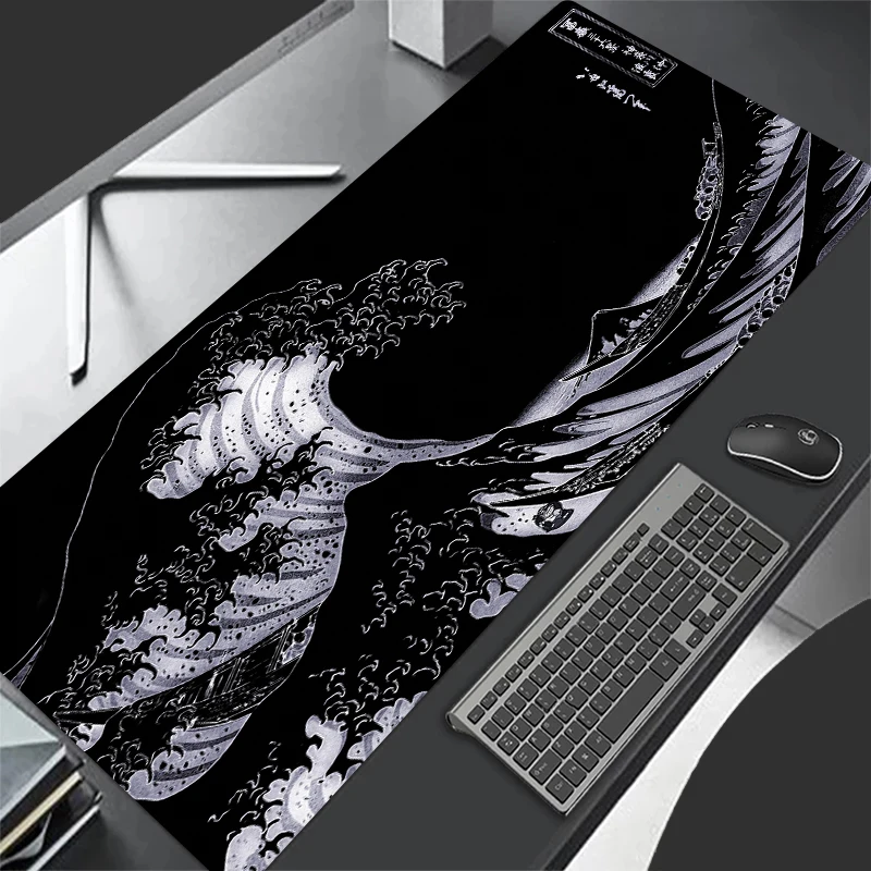 Japanese Waves mouse pad Kawaii black desk mat office carpet Large computer accessories non-slip rubber laptop endless games DIY
Japanese Waves mouse pad Kawaii black desk mat office carpet Large computer accessories non-slip rubber laptop endless games DIY
