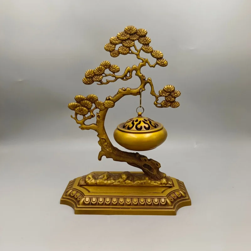 Longevity Pine Tree Copper Hanging Furnace Ornament Home Living Room Office Decorative Craft
Longevity Pine Tree Copper Hanging Furnace Ornament Home Living Room Office Decorative Craft