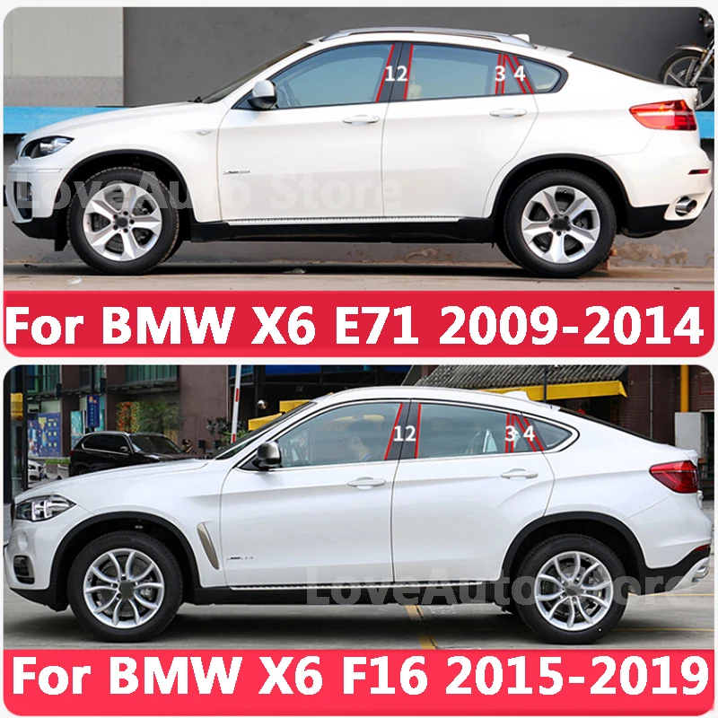 For BMW X6 E71 F16 2009-2019 Car Window Central Column B C Pillar Cover Sticker Exterior Window Frame Accessories
For BMW X6 E71 F16 2009-2019 Car Window Central Column B C Pillar Cover Sticker Exterior Window Frame Accessories