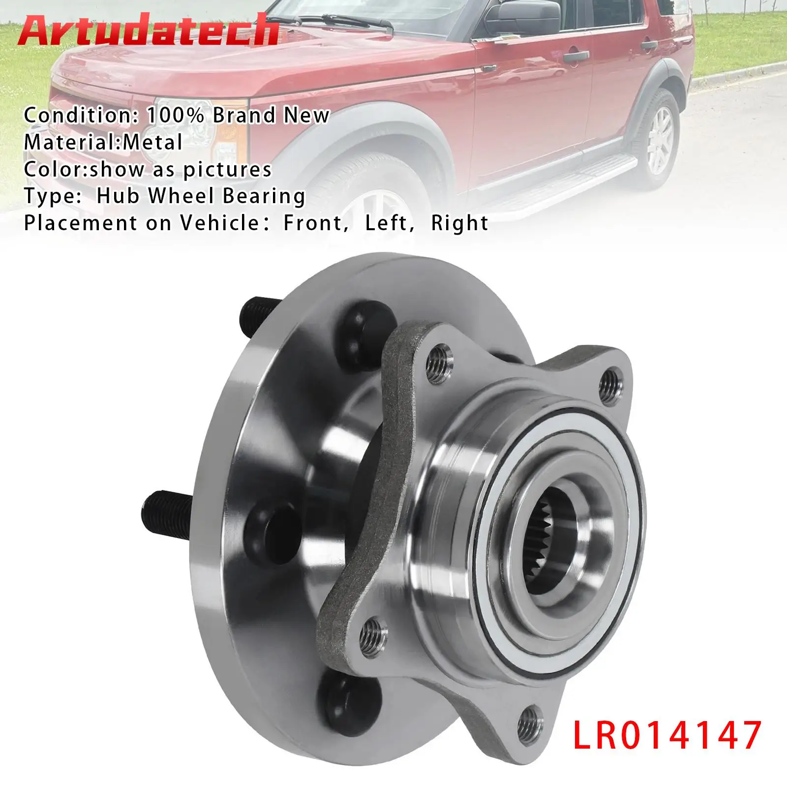 Artudatech Front Hub Wheel Bearing LR014147 For Land Rover Discovery MK3 2004 2005 2006 2007 2008 2009 2010 Car Accessories
Artudatech Front Hub Wheel Bearing LR014147 For Land Rover Discovery MK3 2004 2005 2006 2007 2008 2009 2010 Car Accessories