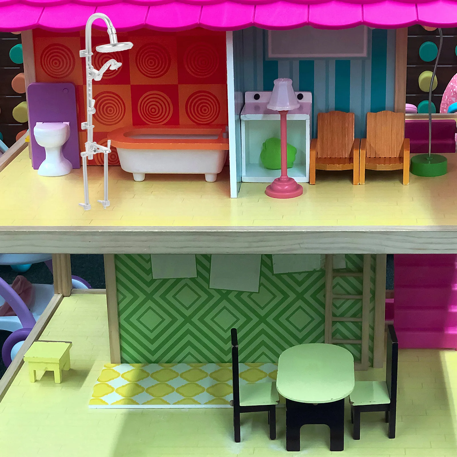 Миниатюрные принадлежности для ванной комнаты: Декоративная душевая лейка в масштабе 1:12 для кукольного домика, аксессуары для миниатюрной душевой комнаты, миниатюрная мебель
Миниатюрные принадлежности для ванной комнаты: Декоративная душевая лейка в масштабе 1:12 для кукольного домика, аксессуары для миниатюрной душевой комнаты, миниатюрная мебель