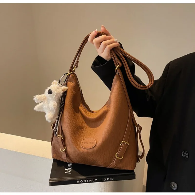 Women's Vintage Faux Leather Hobo Shoulder Bag, Spacious for Daily Office, Streetwear, Weekend Travel, Shopping & Errands
Women's Vintage Faux Leather Hobo Shoulder Bag, Spacious for Daily Office, Streetwear, Weekend Travel, Shopping & Errands