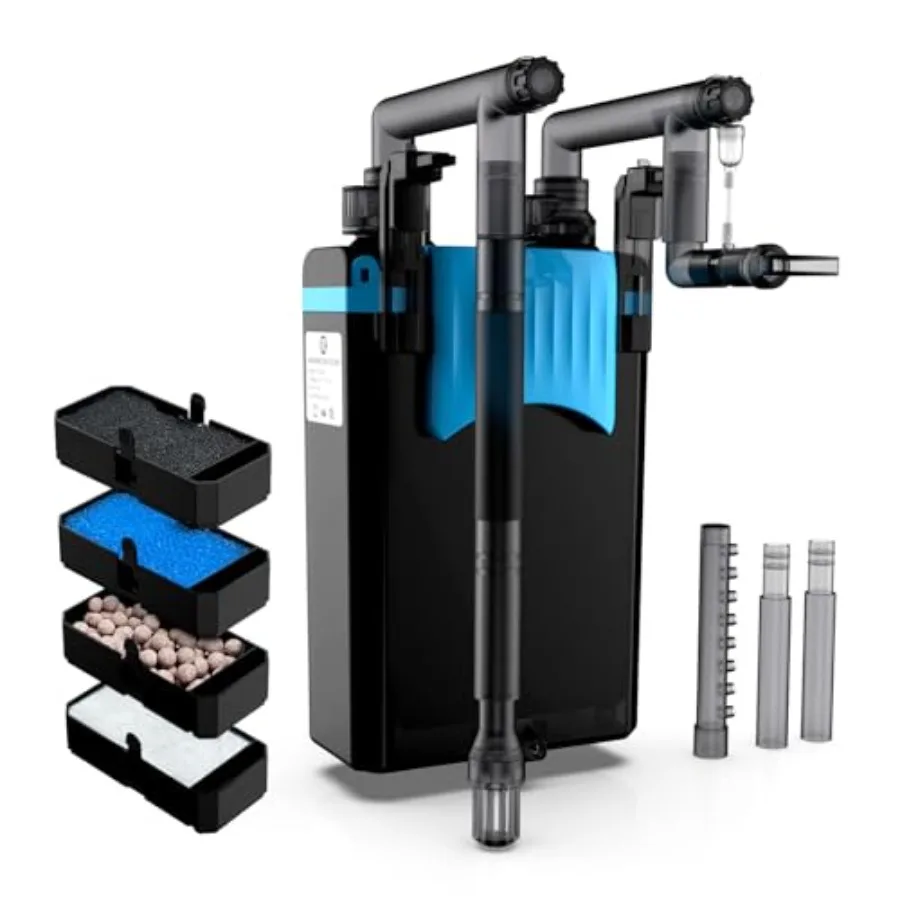 Aquarium Hang on Back Fiter 4 tage HOB Fiter for Mini and Nano Dektop Tank 106GPH Adjutabe Fow with Rainfa Duckbi Direct Fow ou
Aquarium Hang on Back Fiter 4 tage HOB Fiter for Mini and Nano Dektop Tank 106GPH Adjutabe Fow with Rainfa Duckbi Direct Fow ou