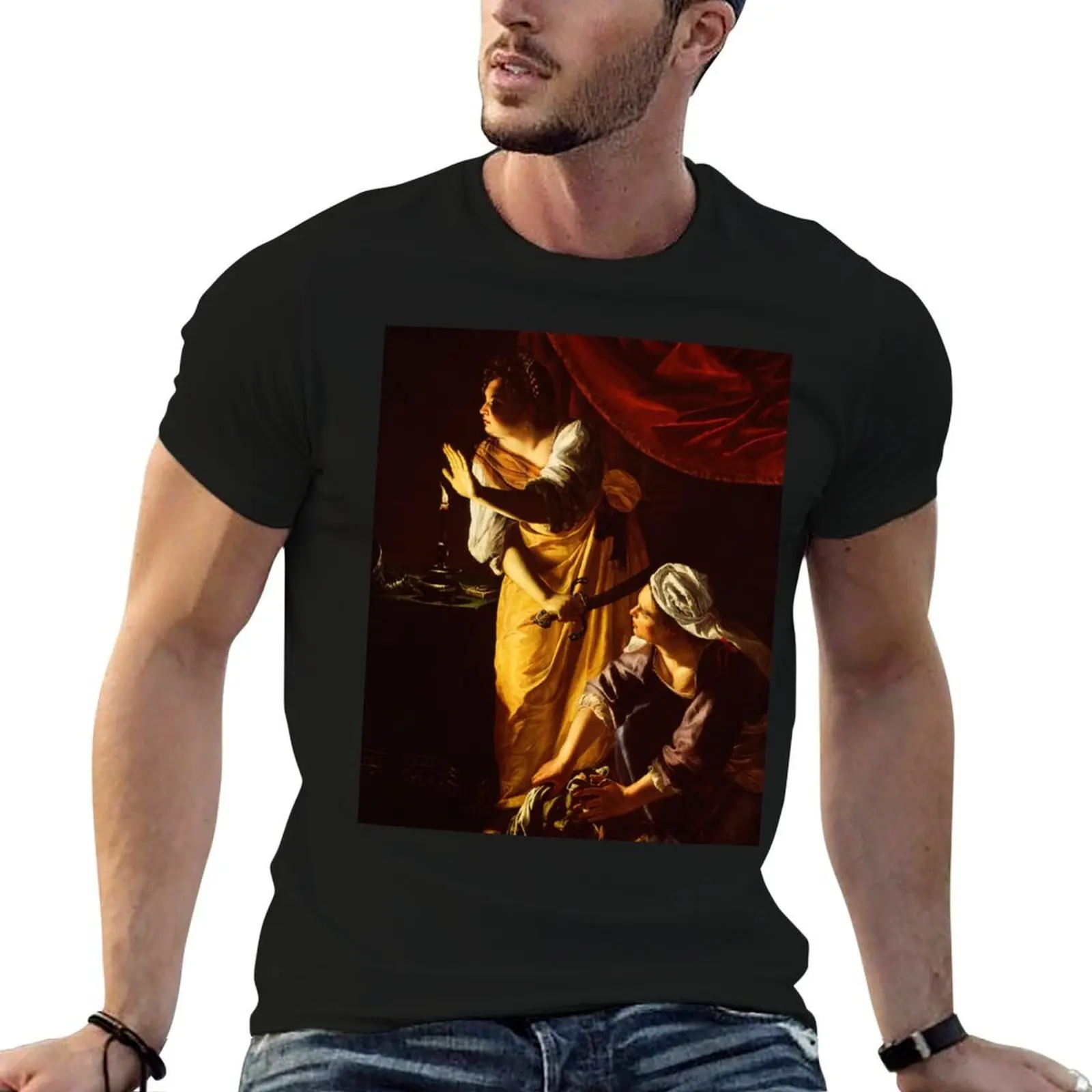 Judith and Her Maidservant with the Head of Holofernes by Artemisia Gentileschi T-Shirt man t shirts for men casual T-Shirt
Judith and Her Maidservant with the Head of Holofernes by Artemisia Gentileschi T-Shirt man t shirts for men casual T-Shirt