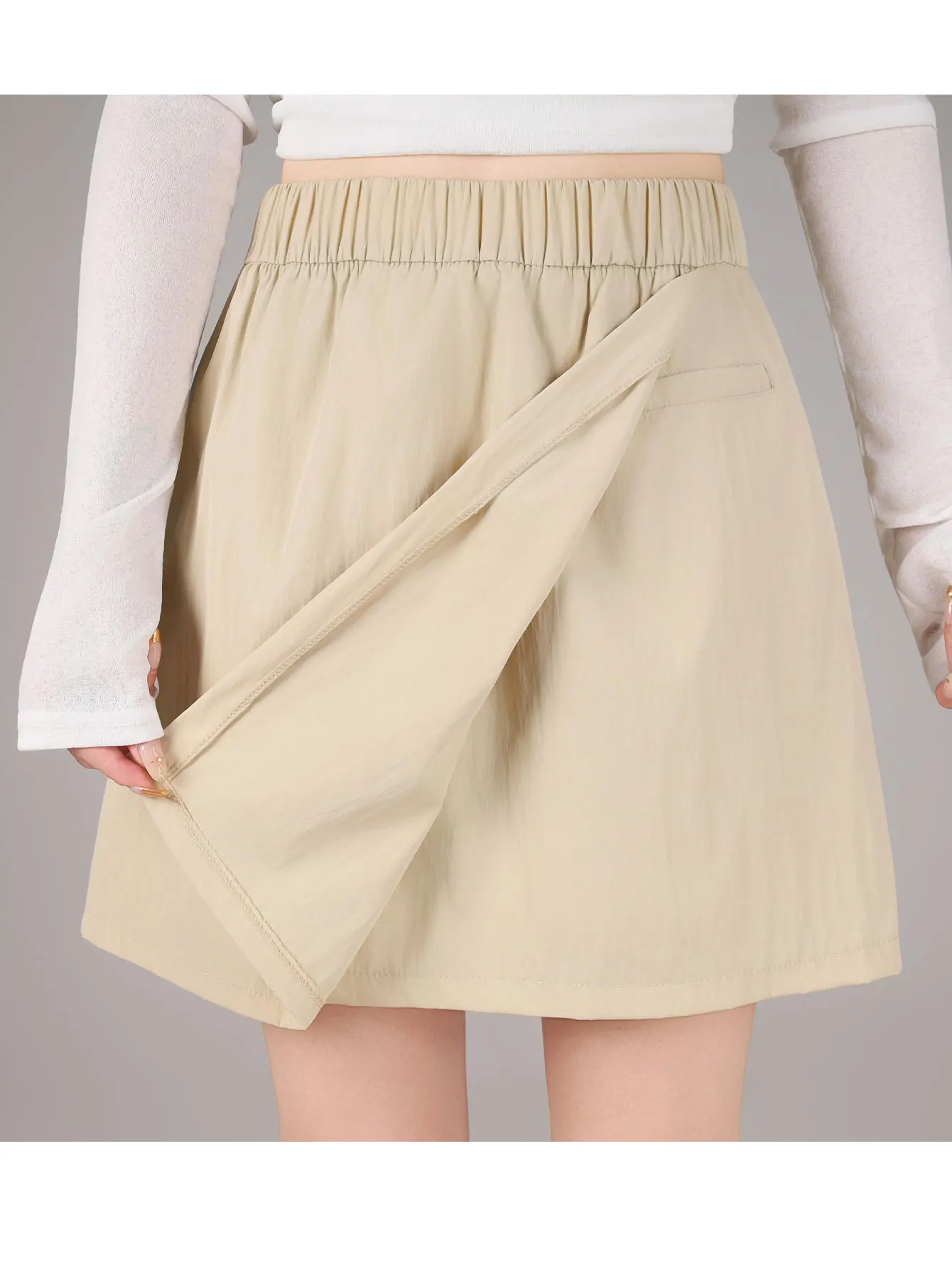 Women's Elegant Solid Color Short Skirt - Casual Workwear Pocket Skirt for Spring and Summer Casual Wear | Minimalist Style | Fu
Women's Elegant Solid Color Short Skirt - Casual Workwear Pocket Skirt for Spring and Summer Casual Wear | Minimalist Style | Fu