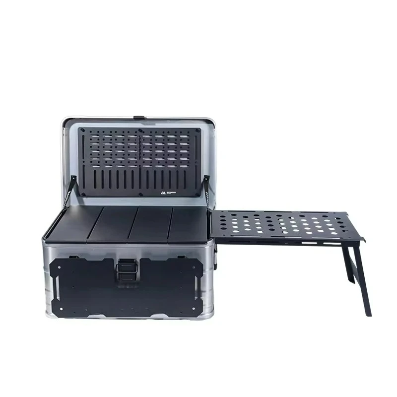 N5 50L Портативный футляр для хранения в кемпинге Большой прямоугольный алюминиевый журнальный столик En Plinth Travel Companion 
N5 50L Портативный футляр для хранения в кемпинге Большой прямоугольный алюминиевый журнальный столик En Plinth Travel Companion