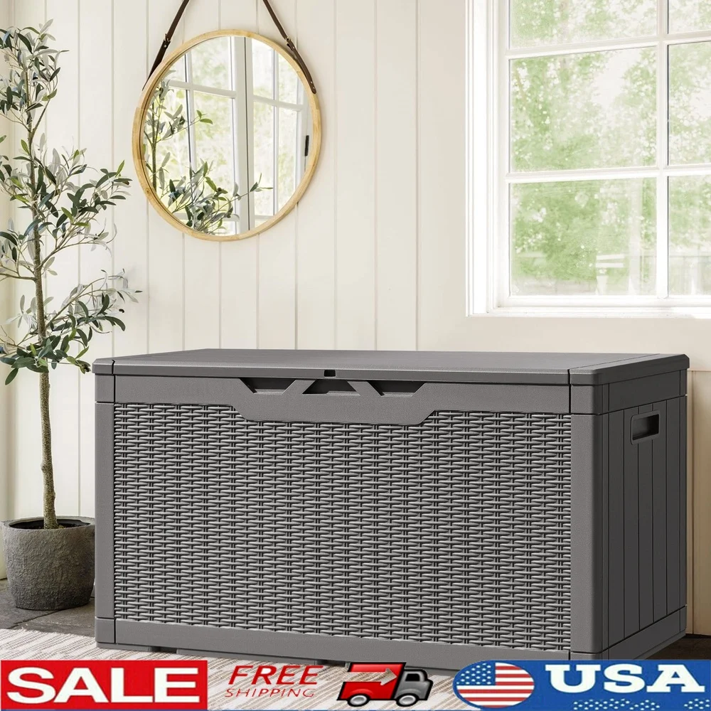 100 Gallon Resin Storage Box Lockable Weather Resistant Outdoor Indoor Bench Cushion Organizer Tool Container
100 Gallon Resin Storage Box Lockable Weather Resistant Outdoor Indoor Bench Cushion Organizer Tool Container