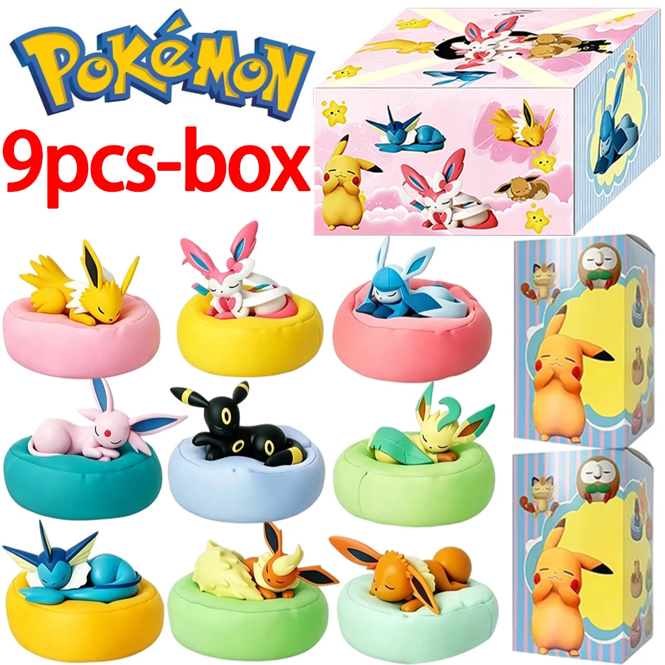 9pcs Anime Pokémon Figure Eevee Blind Box Toys sleeping position Series PVC Model Desktop Decoration birthday Christmas Gift
9pcs Anime Pokémon Figure Eevee Blind Box Toys sleeping position Series PVC Model Desktop Decoration birthday Christmas Gift