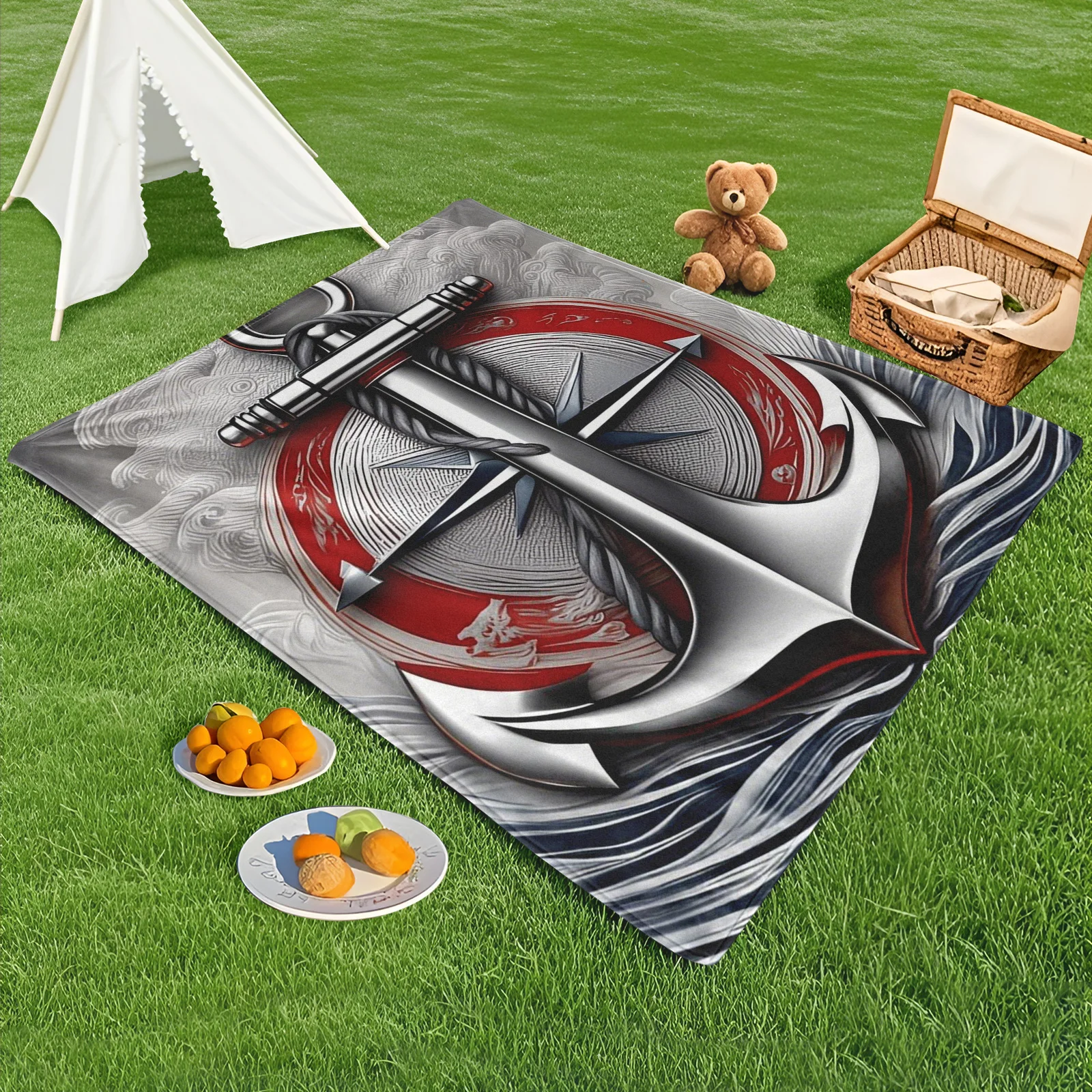 Anchor And Compass With Silver Accent Creative Ocean Themed Outdoor Blanket Unique Gift For Husband Durable And Stylish Design
Anchor And Compass With Silver Accent Creative Ocean Themed Outdoor Blanket Unique Gift For Husband Durable And Stylish Design
