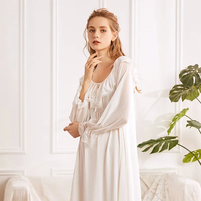 Lolita Nightie Victorian Lace Peignoir Fairy Long Night Dress Princess Sleepwear Women White Mesh Romantic Vintage Nightgown
Lolita Nightie Victorian Lace Peignoir Fairy Long Night Dress Princess Sleepwear Women White Mesh Romantic Vintage Nightgown