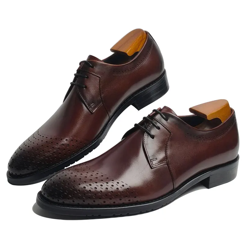 Hand Crafted Lace up Leather Shoes for Men Business Formal Leather Oxfords Dress Shoes Genuine Leather Wedding Office Shoe
Hand Crafted Lace up Leather Shoes for Men Business Formal Leather Oxfords Dress Shoes Genuine Leather Wedding Office Shoe