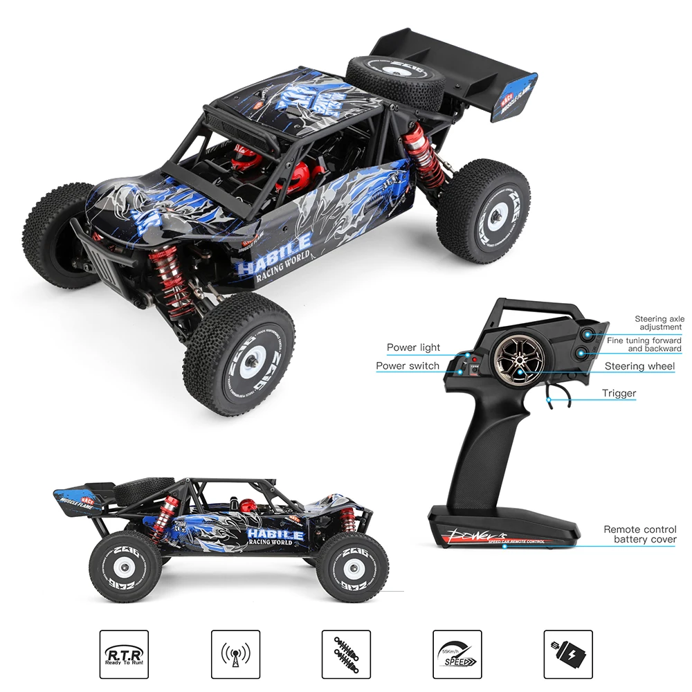 WLtoys 124018 Brushless Motor Remote Control Car 4WD Off-Road Truck Vehicle Electric Four-Wheel Desert 1:12 Scale Alloy Model
WLtoys 124018 Brushless Motor Remote Control Car 4WD Off-Road Truck Vehicle Electric Four-Wheel Desert 1:12 Scale Alloy Model