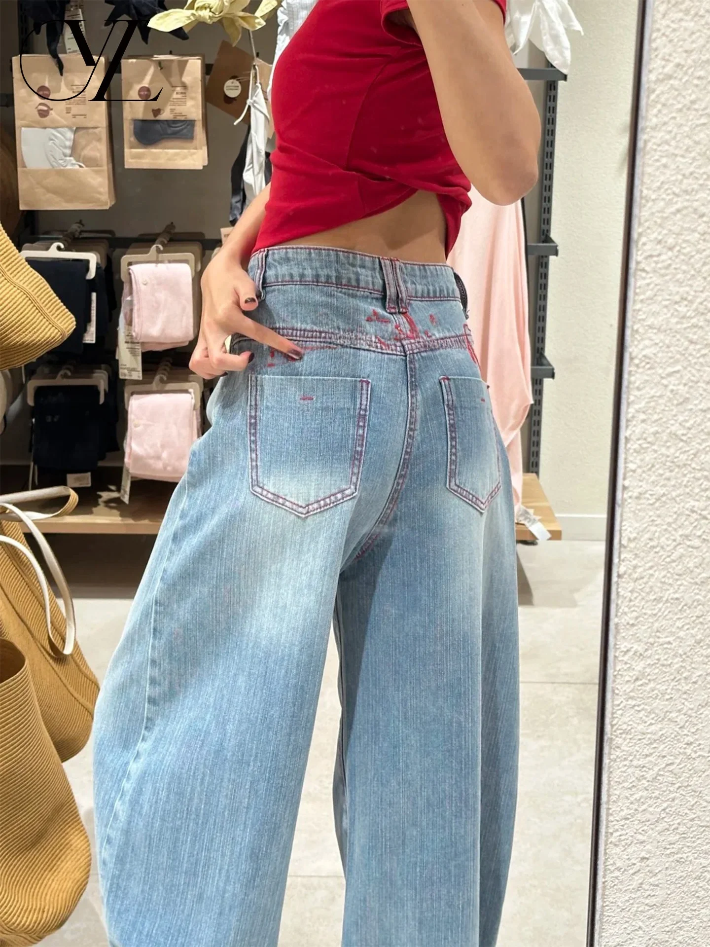 Light Blue High Waist Wide Leg Jeans Women's Summer New Style Loose Slimming Versatile Embroidered Wide Leg Pants
Light Blue High Waist Wide Leg Jeans Women's Summer New Style Loose Slimming Versatile Embroidered Wide Leg Pants