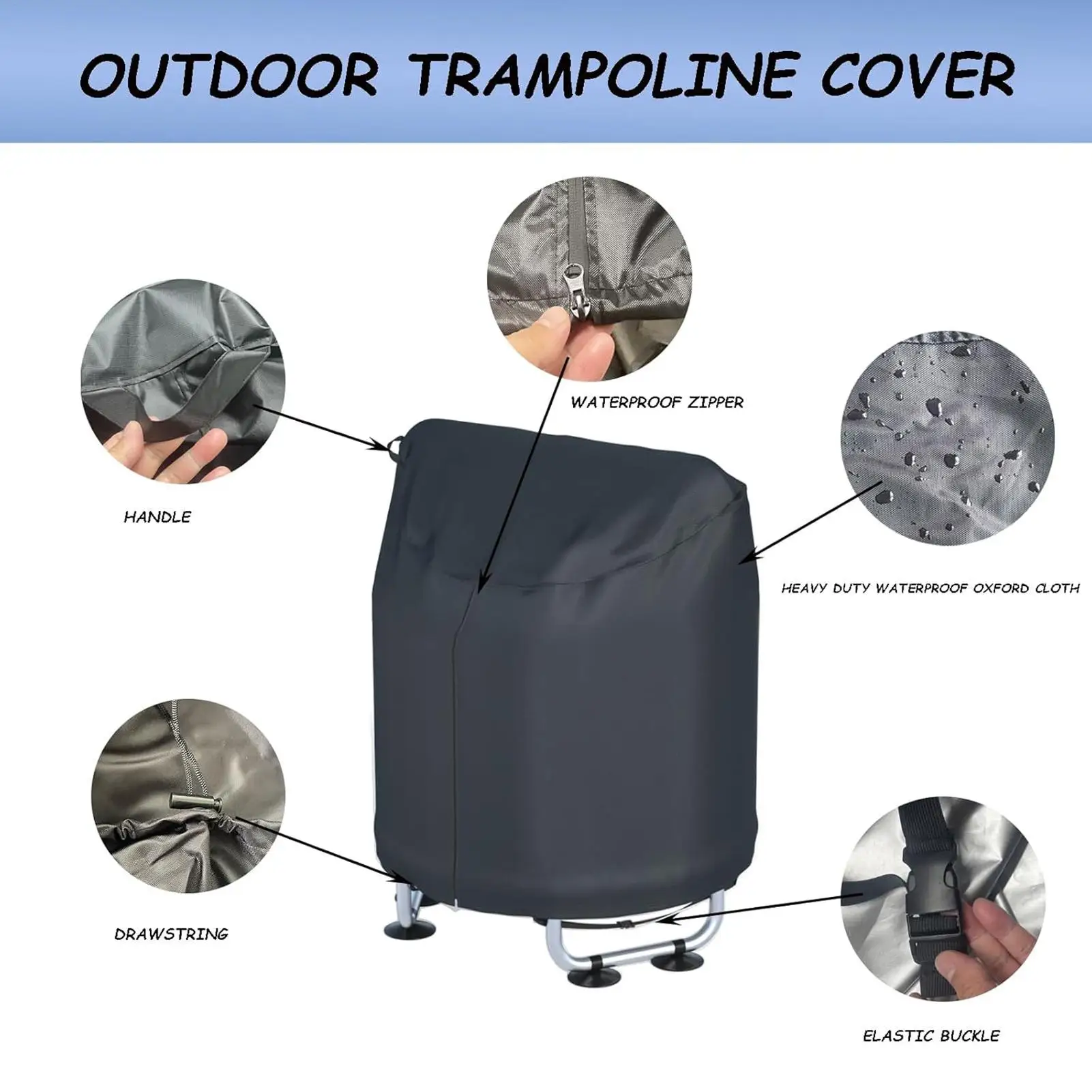Trampoline Shade Cover Tear Resistant Universal Waterproof Sunblock Trampoline Sunshade Canopy Tent For Patio Garden Backyard
Trampoline Shade Cover Tear Resistant Universal Waterproof Sunblock Trampoline Sunshade Canopy Tent For Patio Garden Backyard