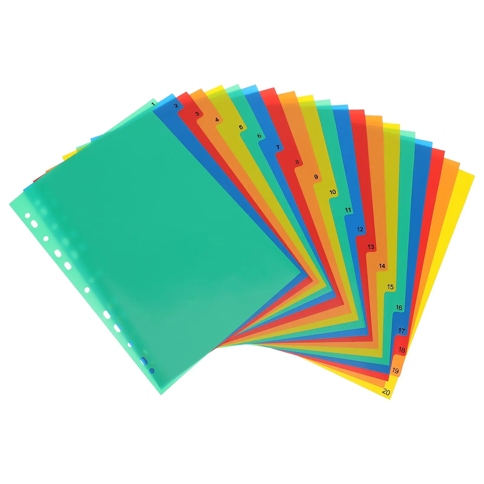 20 Pages Colored Plastic Classification Insertable Binder Dividers Tabs Soft Indexes Multicolor Study Work Notebook
20 Pages Colored Plastic Classification Insertable Binder Dividers Tabs Soft Indexes Multicolor Study Work Notebook