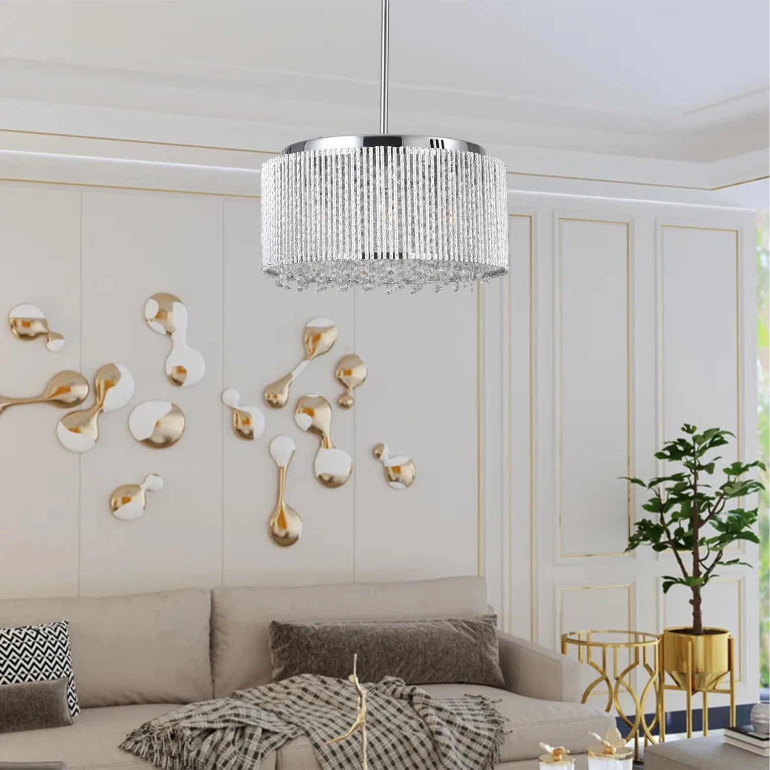 Modern Crystal Chandelier for Living-Room Round Cristal Lamp Luxury Home Decor Light Fixture
Modern Crystal Chandelier for Living-Room Round Cristal Lamp Luxury Home Decor Light Fixture