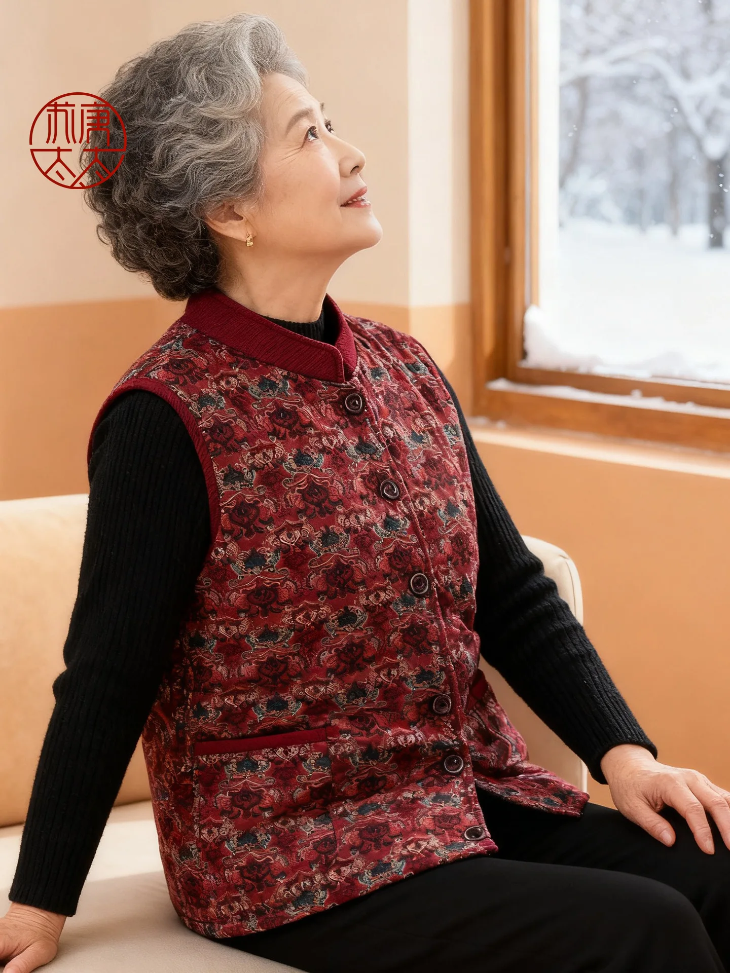 Warm Fce Lined Stand Collar Floral Vest for Middle Aged And ly Women Outerwear Cardigan Long Pants Faion Sle
Warm Fce Lined Stand Collar Floral Vest for Middle Aged And ly Women Outerwear Cardigan Long Pants Faion Sle