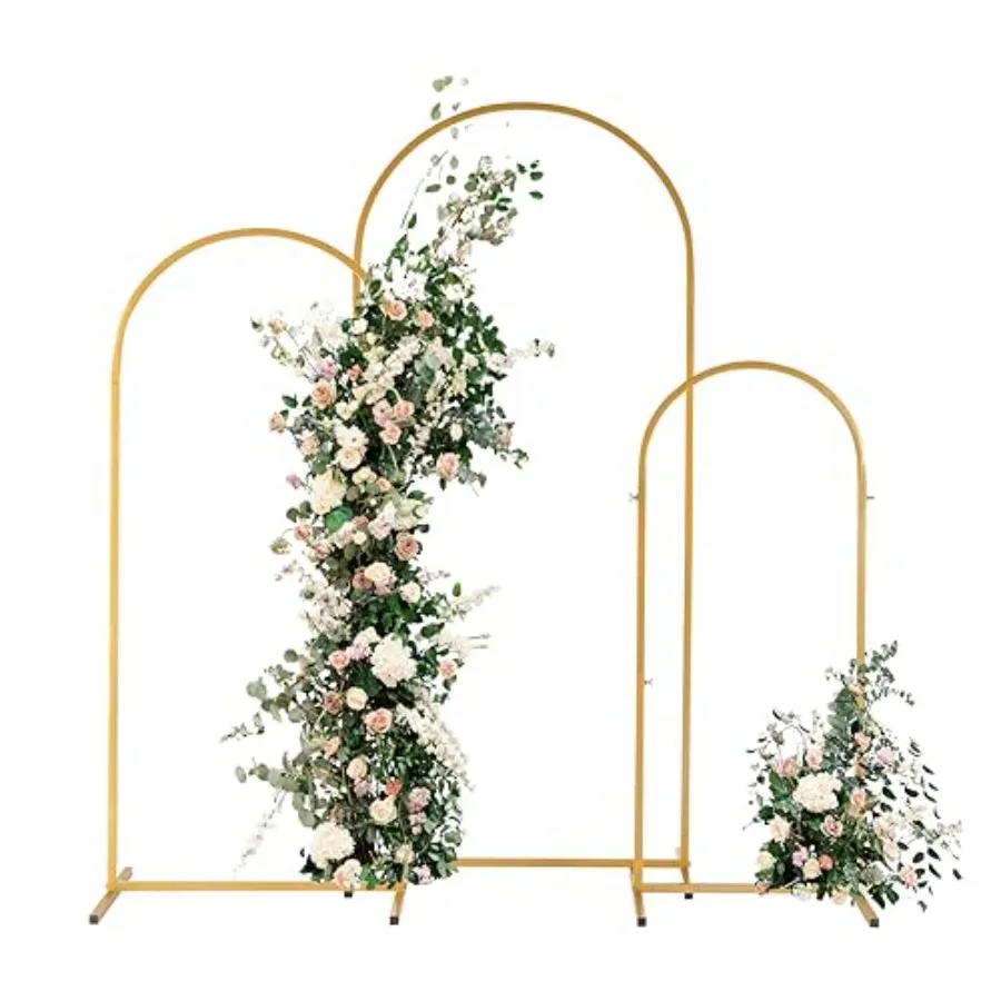 Wedding Arch Backdrop 3-Piece Set Round Top Backdrop Stand 72in 59.8in 48in w/Ground Nails Metal Arch Frame for Anniversary Ban
Wedding Arch Backdrop 3-Piece Set Round Top Backdrop Stand 72in 59.8in 48in w/Ground Nails Metal Arch Frame for Anniversary Ban