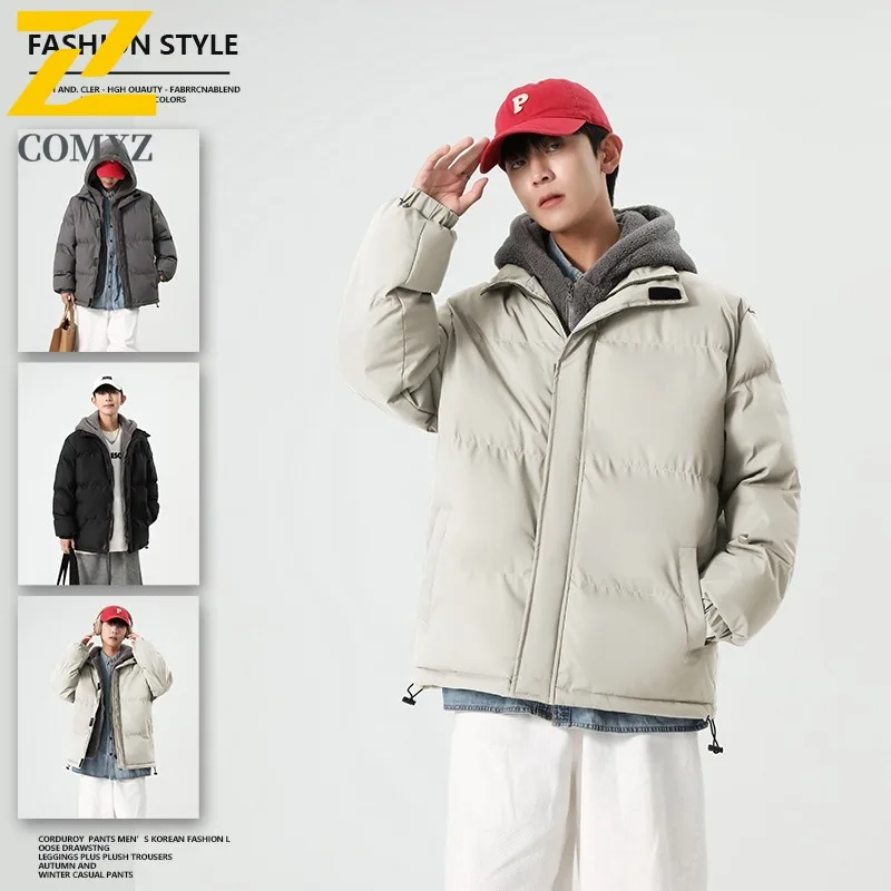 COMXZ Мужская зимняя куртка с капюшоном, стильная корейская легкая дорожная уличная хлопковая стеганая куртка, снежная стеганая куртка высокого качества
COMXZ Мужская зимняя куртка с капюшоном, стильная корейская легкая дорожная уличная хлопковая стеганая куртка, снежная стеганая куртка высокого качества